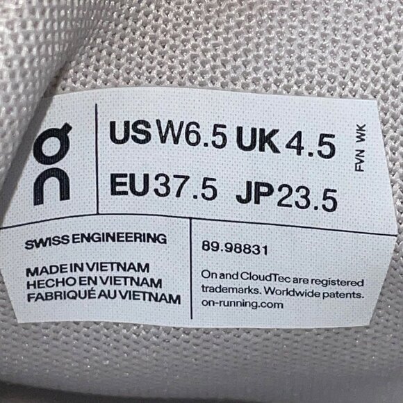 On Cloud Women’s Gray & Brown Breathable Swiss Engineering Running Shoes Sz W6.5 - Picture 5 of 7